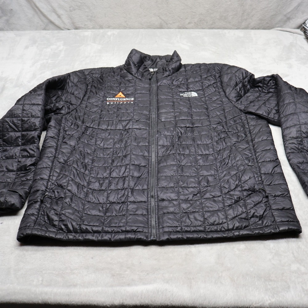 North Face Jacket Mens XL Black Thermoball Trekker Insulated Quilted Puffer LOGO